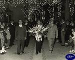 Triggiano: Festa della Madonna della Croce 1970: consegna delle Chiavi da parte del Sindaco Prof. Matteo CAMPAGNA.
